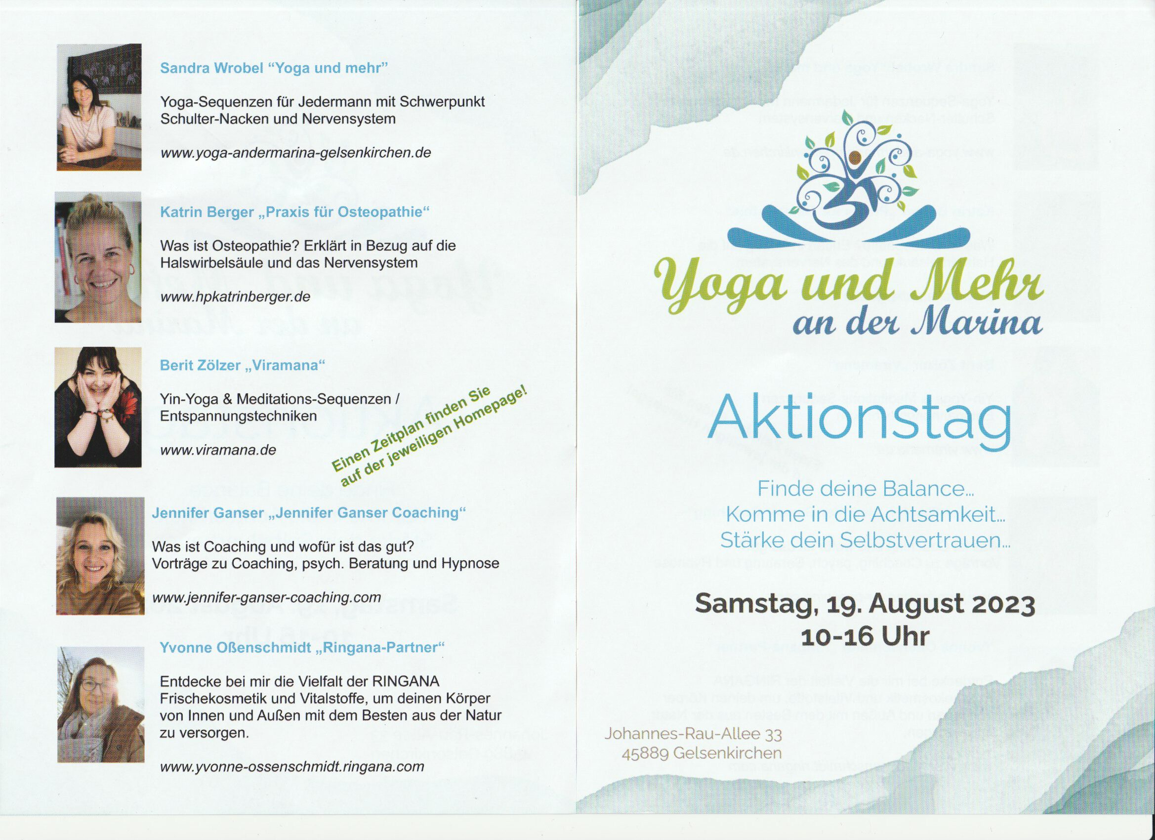 Aktionstag am Samstag, 10. August 2023 von 10 bis 16 Uhr im YUM in Gelsenkirchen
